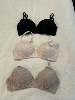 Lace Bra - Black, Light Pink, Taupe